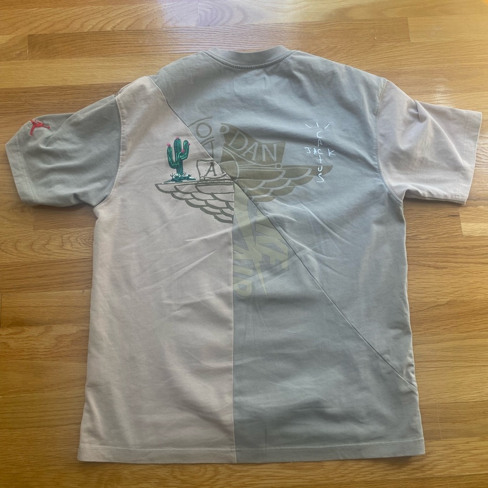 Cactus Jack by Travis Scott x Jordan Short-Sleeve T-Shirt 'Khaki/Desert' size xl